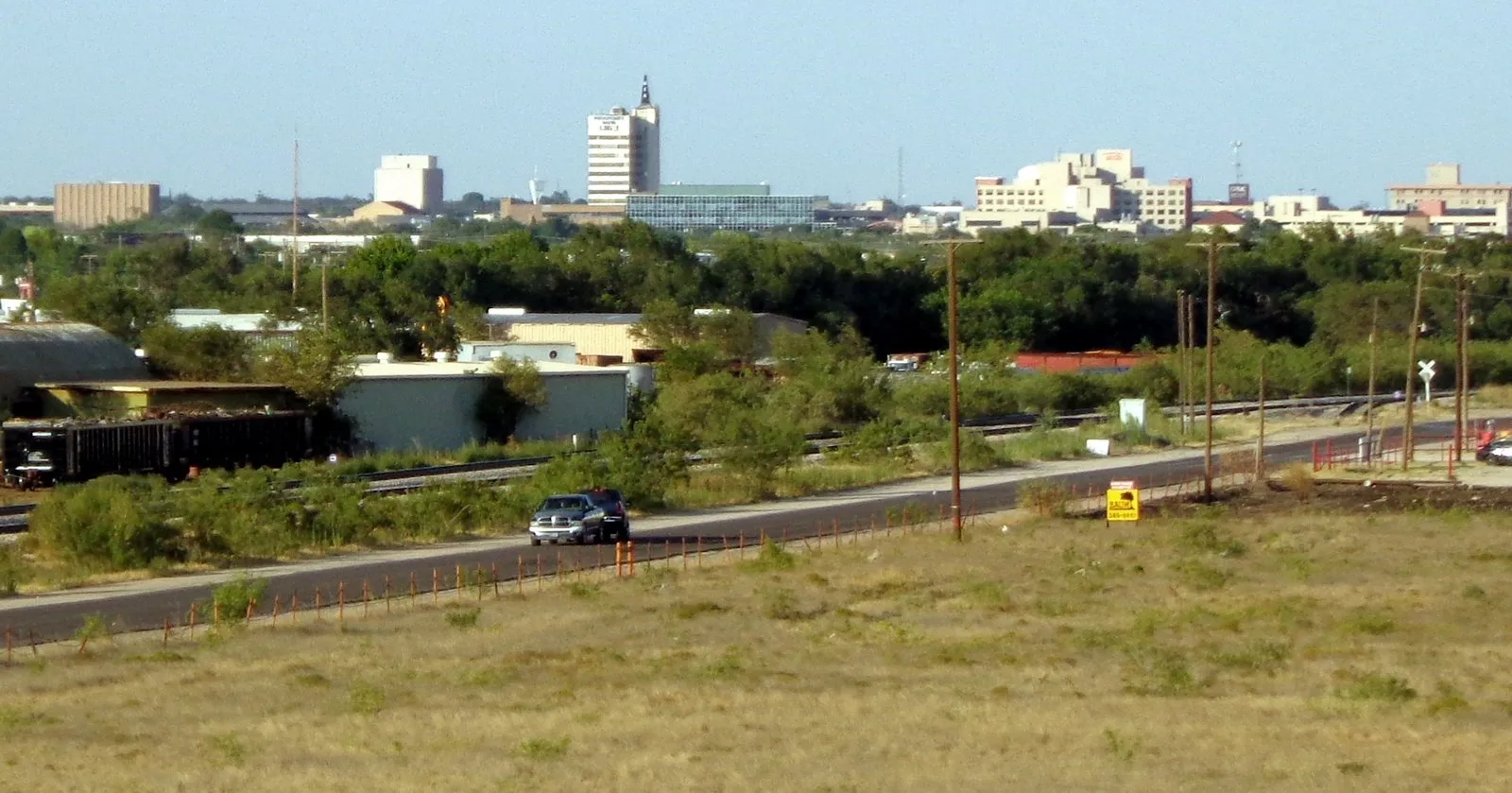 Downtown Odessa, Texas skyline, looking east from State Highway 302